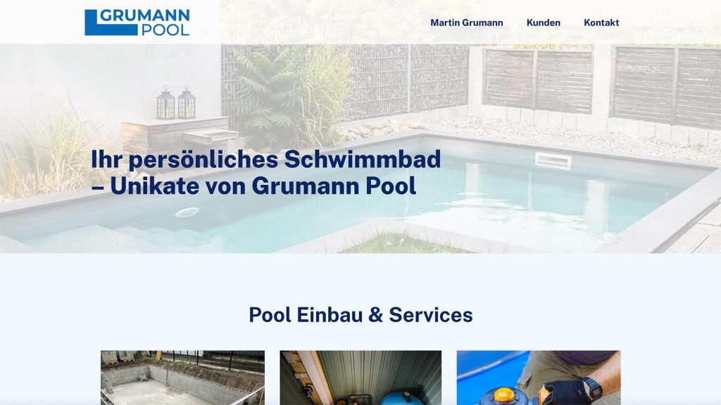 Preview Webseite Grumann Pool