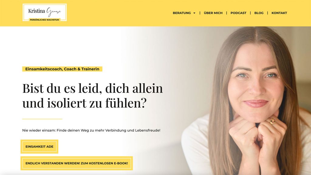 Preview Webseite Kristina Gense