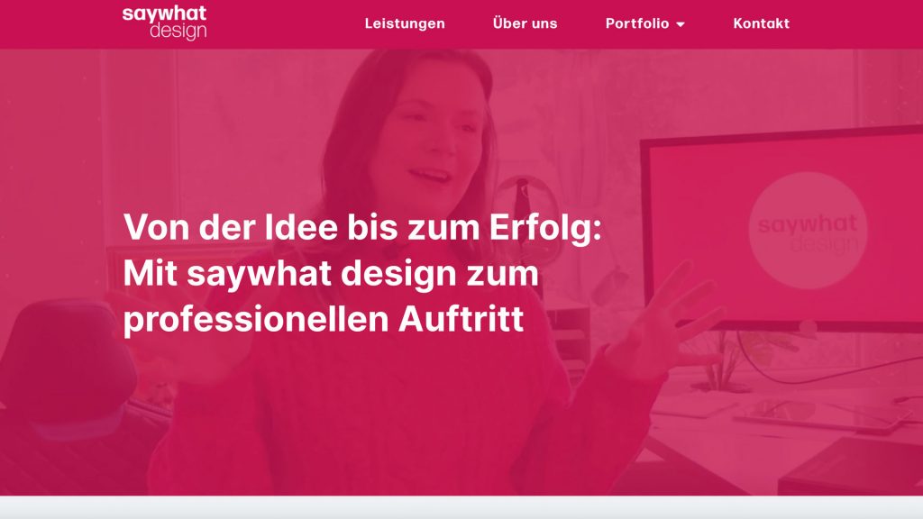 Preview Webseite saywhat design